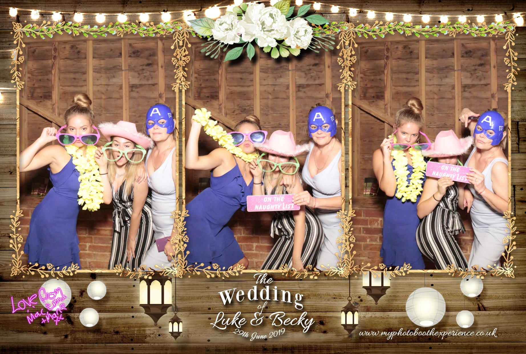 Luke & Becky's Wedding | View more photos from the event at gallery.myphotoboothexperience.co.uk/u/MyPhotoBoothExperienceLtd/Luke-Beckys-Wedding